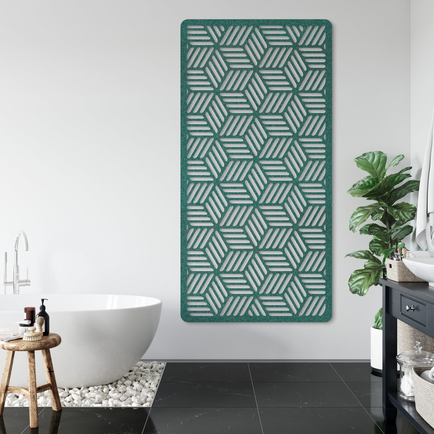 Wandpaneel Cube Lines - Green 120/240