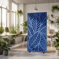 Roomdivider Palms Right - Kobalt & Blue